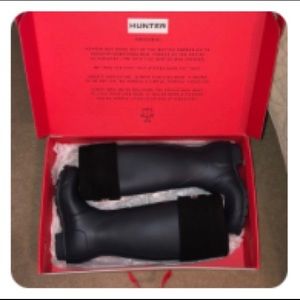 Hunter black tall boots